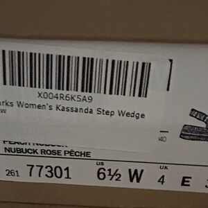 Clarks Peach Nubuck Wedge Shoes